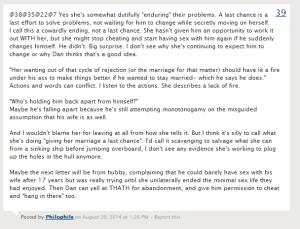 "I call this a cowardly ending, not a last chance." -Philophile, saying fighting words.