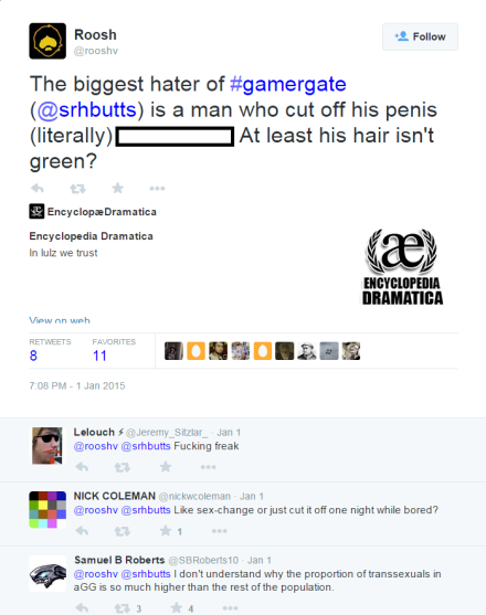 Typical #Gamergate Discussion Re: Sarah Butts