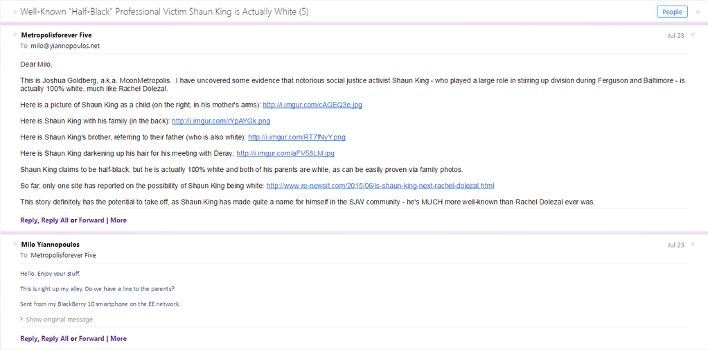 "This is right up my alley. Do we have a line to the parents?" - Milo Yiannopoulos